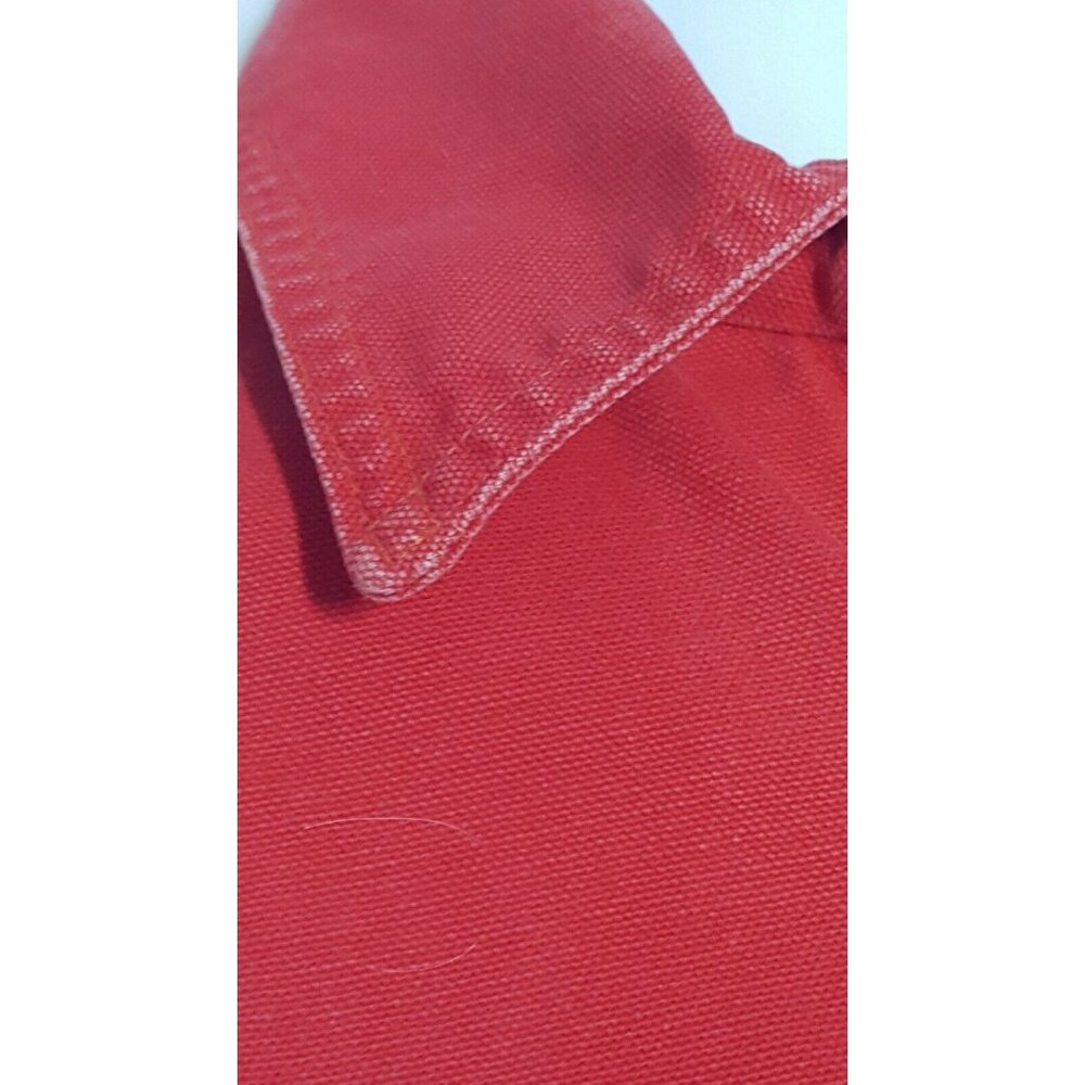 Cowboys Only Denim Shirt Mens L Long Sleeve Button Red Cape Rockabilly USA Vtg - Picture 8 of 8